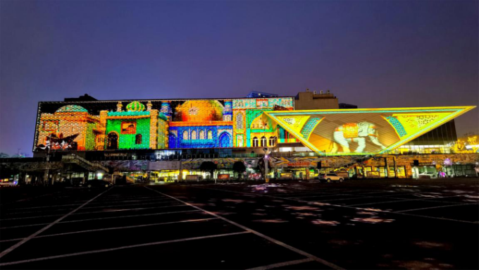 寸灘國際絲路花街建筑光影秀于7月1日開街上演啦！(圖13)