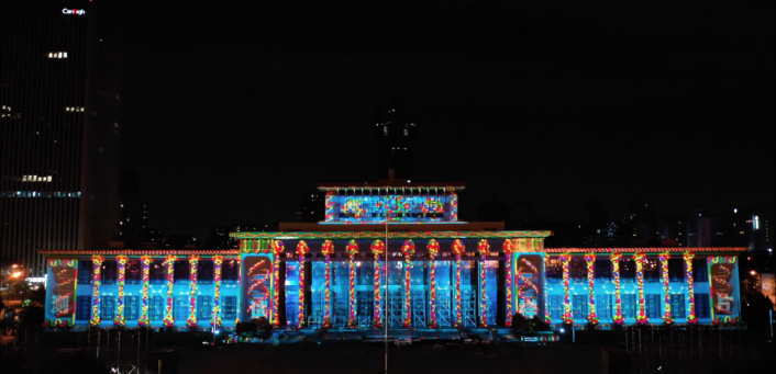 天空創(chuàng)想用科技點亮城市！杭州武林廣場3DMAPPING秀震撼上演！(圖9)